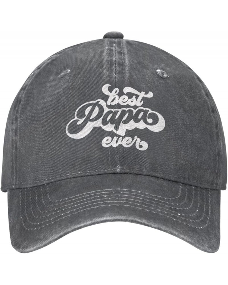 Best Papa Ever  Hat Men Women Baseball Cap Adjustable Trucker Hat Cowboy Hat Deep Heather $11.42 Cowboy Hats