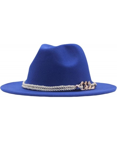 Classic Wool Fedora for Women Panama Jazz Hat Wide Floppy Bucket Fashion Elegant Belt Buckle Party Cap Orange $16.74 Fedoras