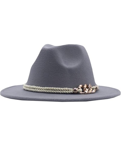 Classic Wool Fedora for Women Panama Jazz Hat Wide Floppy Bucket Fashion Elegant Belt Buckle Party Cap Orange $16.74 Fedoras