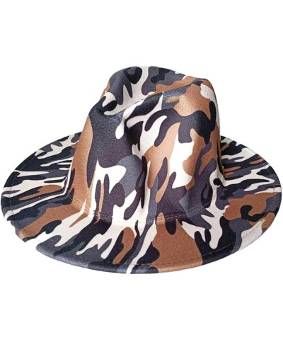 Featur123C Hat for Casual,Fashion Unisex Tie-Dye Printed Hat for Women Mens,Wide Jazz Hat Tie-Dye Hat for Party Costumes 01co...