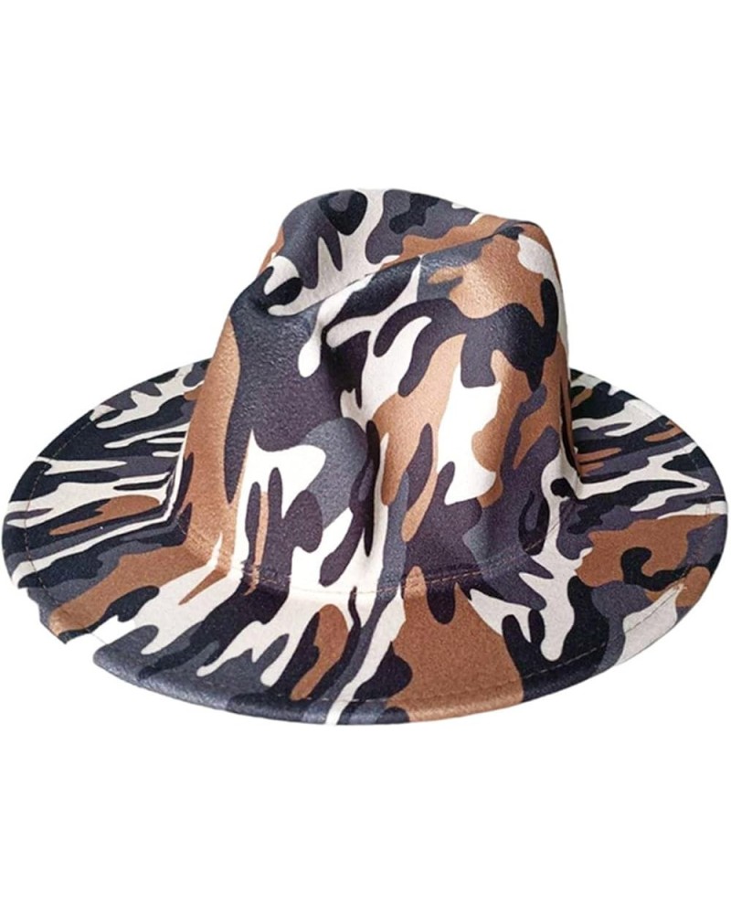 Featur123C Hat for Casual,Fashion Unisex Tie-Dye Printed Hat for Women Mens,Wide Jazz Hat Tie-Dye Hat for Party Costumes 01co...