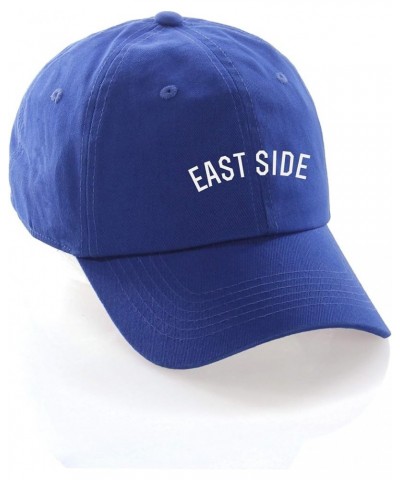 USA Cities Baseball Dad Hat Cap Cotton Unstructure Low Profile Strapback East Side Royal White $12.21 Baseball Caps