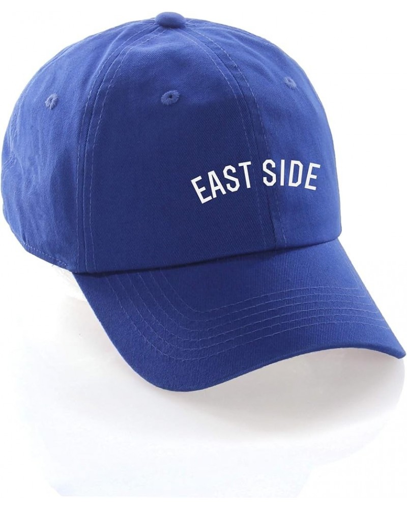 USA Cities Baseball Dad Hat Cap Cotton Unstructure Low Profile Strapback East Side Royal White $12.21 Baseball Caps