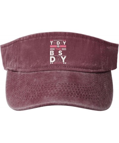 Today is The Best Day Sun Hat Sun Visor Hats for Women Men Baseball Cap Golf Hats Red $13.97 Visors