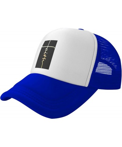 Faith Cross, Christian, Jesus Trucker hat Men Baseball Cap Black Hats Sun Dad Hat Women Cowboy hat Blue $10.14 Baseball Caps