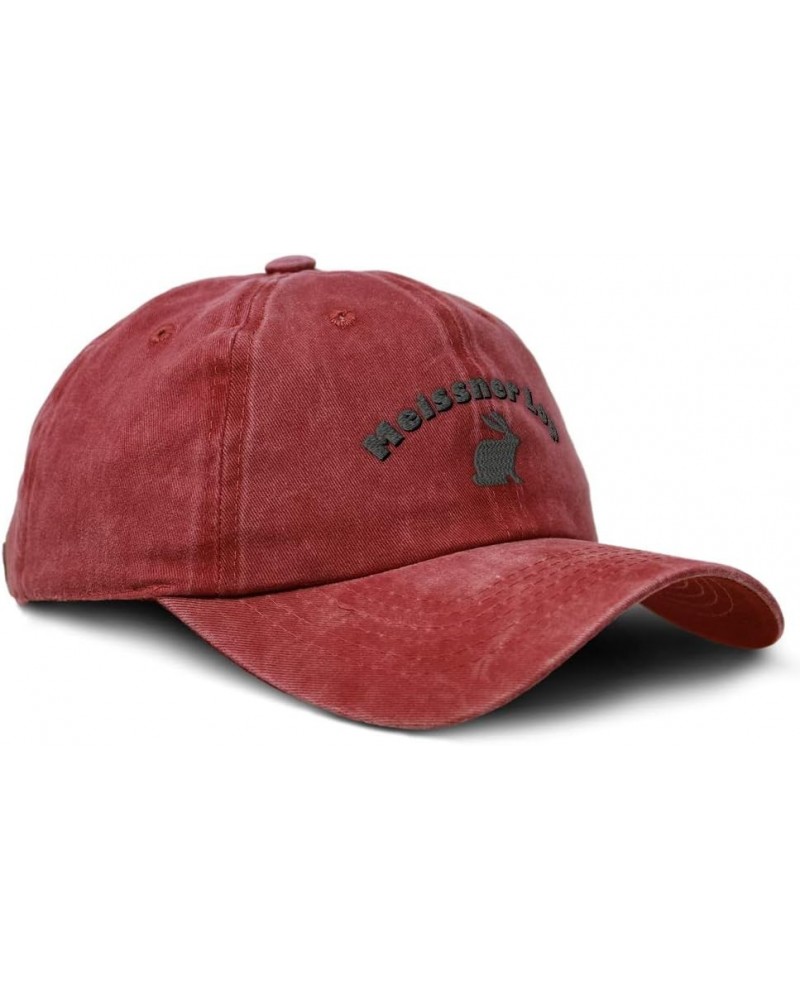 Soft Washed Baseball Cap Meissner Lop Farm and Domesticated Animals Cotton Dad Hats for Men & Women Red Design Only $15.11 Ba...