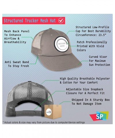 Patch Hat Printed Leather Background Bitches Be Trippin' Grandma Grandmother Cotton Trucker Baseball Cap Grey Circle Patch De...