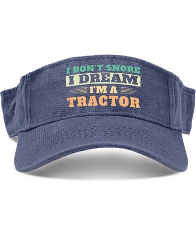 i Don't Snore i Dream I'm a Tractor Cap Sun Visor for Adult Golf Cap Trendy Visor Hats Navy $10.28 Visors