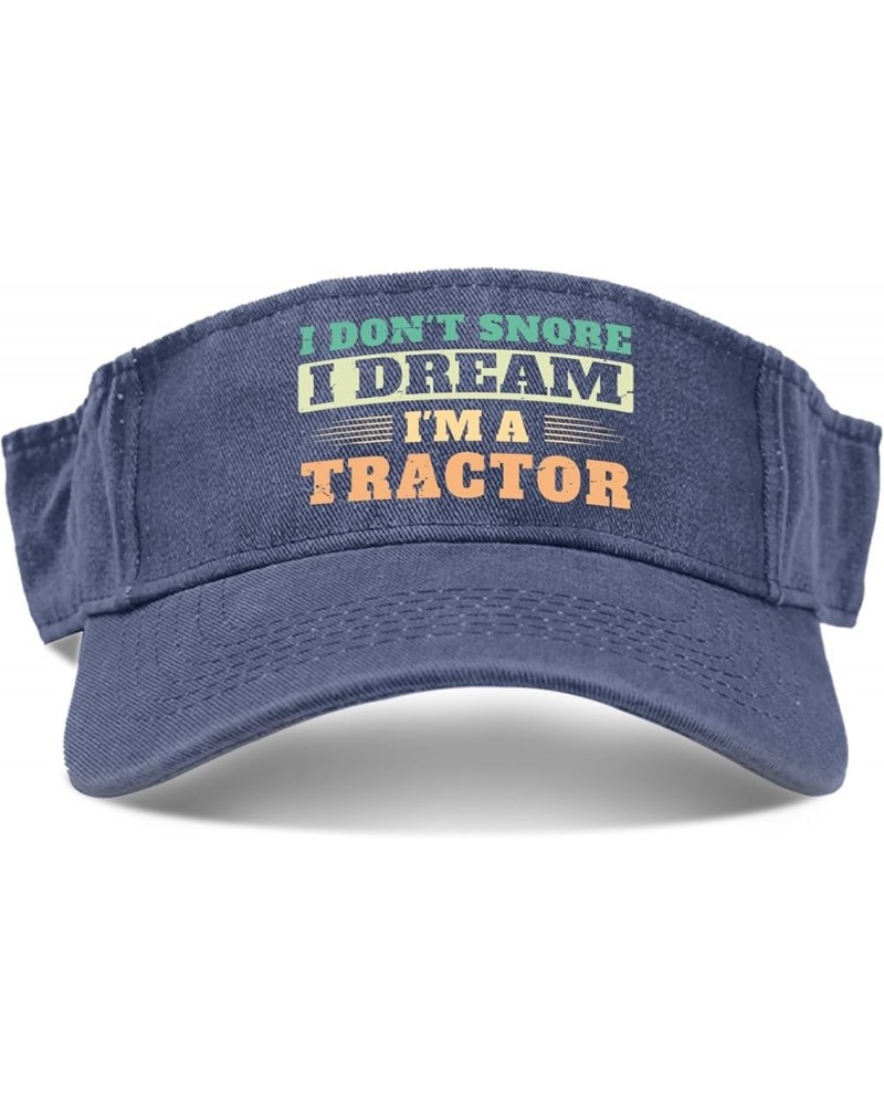 i Don't Snore i Dream I'm a Tractor Cap Sun Visor for Adult Golf Cap Trendy Visor Hats Navy $10.28 Visors