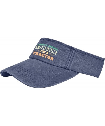 i Don't Snore i Dream I'm a Tractor Cap Sun Visor for Adult Golf Cap Trendy Visor Hats Navy $10.28 Visors