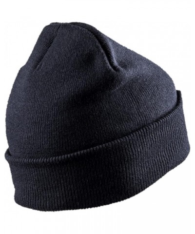 Unisex Adult Double Knit Beanie Black $8.42 Skullies & Beanies