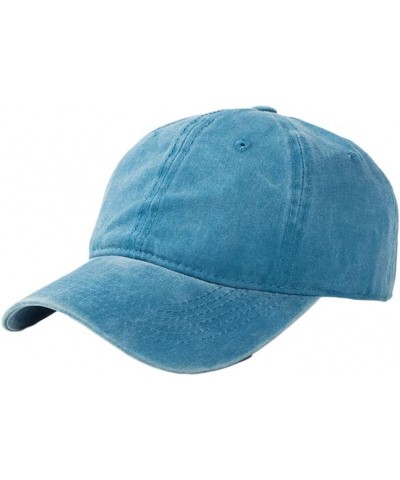 Unisex Baseball Cap Vintage Washed Denim Outdoor Hat Relaxed Adjustable Cap for Men Women A-blue $9.23 Baseball Caps