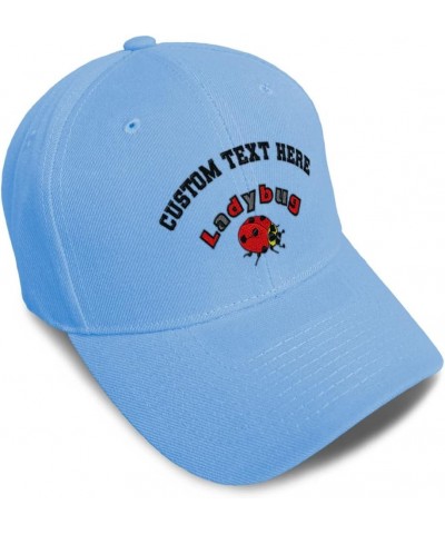 Baseball Cap Lady Bug Insects Insects Acrylic Nature Dad Hats for Men and Women Light Blue Personalized Text Here $10.80 Base...