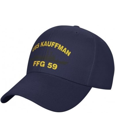 USS Kauffman FFG 59 Flag Denim Hats Baseball Caps Fisherman's hat Knitted hat Navy Blue $13.79 Baseball Caps