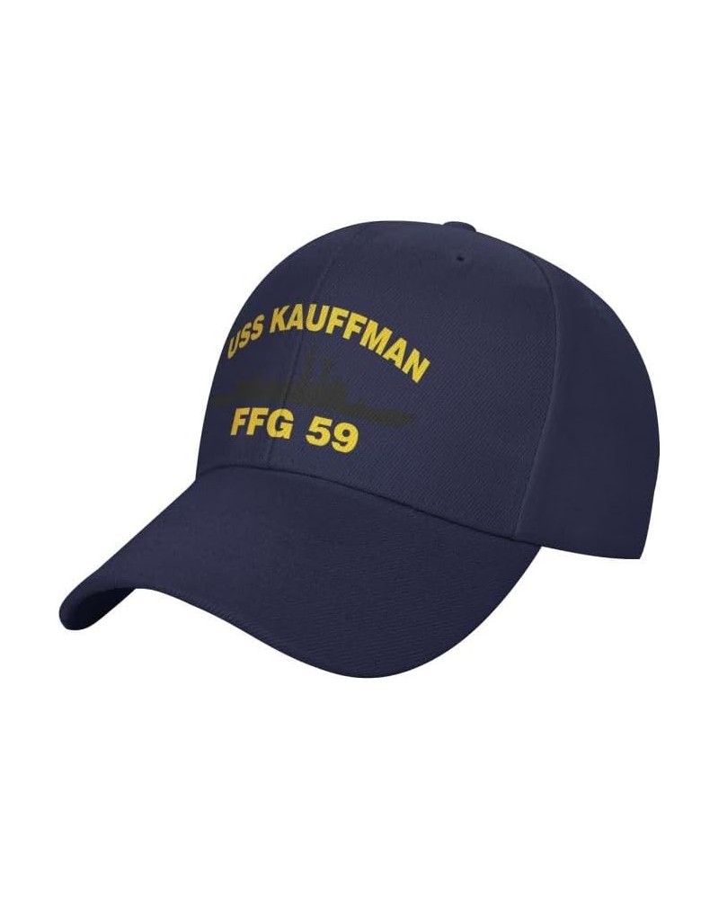 USS Kauffman FFG 59 Flag Denim Hats Baseball Caps Fisherman's hat Knitted hat Navy Blue $13.79 Baseball Caps