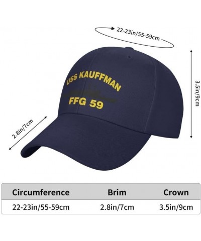 USS Kauffman FFG 59 Flag Denim Hats Baseball Caps Fisherman's hat Knitted hat Navy Blue $13.79 Baseball Caps