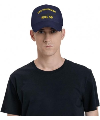 USS Kauffman FFG 59 Flag Denim Hats Baseball Caps Fisherman's hat Knitted hat Navy Blue $13.79 Baseball Caps