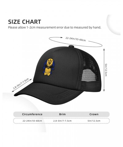 Skull Barbados Flag Baseball Cap Adjustable Casual Mesh Hats Duck Tongue Hat for Men Women5 Black $12.08 Baseball Caps