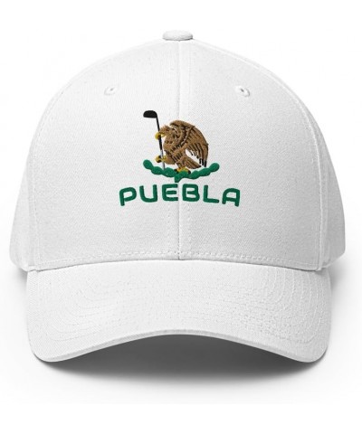 Golf Master Hat - Mexico Eagle - Puebla [White] [Flex fit] White $22.62 Baseball Caps