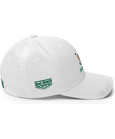 Golf Master Hat - Mexico Eagle - Puebla [White] [Flex fit] White $22.62 Baseball Caps