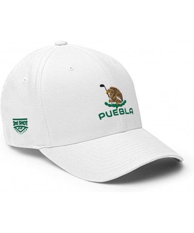 Golf Master Hat - Mexico Eagle - Puebla [White] [Flex fit] White $22.62 Baseball Caps