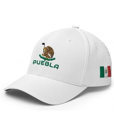 Golf Master Hat - Mexico Eagle - Puebla [White] [Flex fit] White $22.62 Baseball Caps