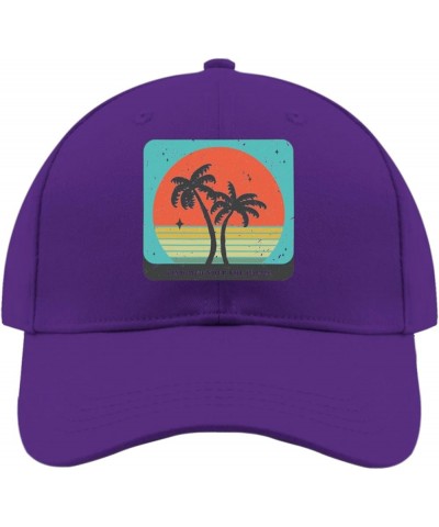 hat Sunset Womens Baseball hat Happy dad hat Gifts for Grandma Golf Cap Purple $9.75 Baseball Caps