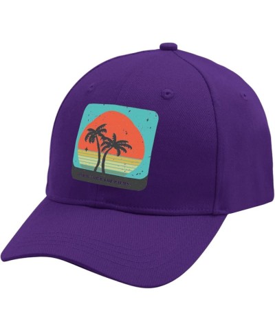 hat Sunset Womens Baseball hat Happy dad hat Gifts for Grandma Golf Cap Purple $9.75 Baseball Caps