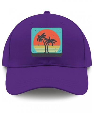 hat Sunset Womens Baseball hat Happy dad hat Gifts for Grandma Golf Cap Purple $9.75 Baseball Caps