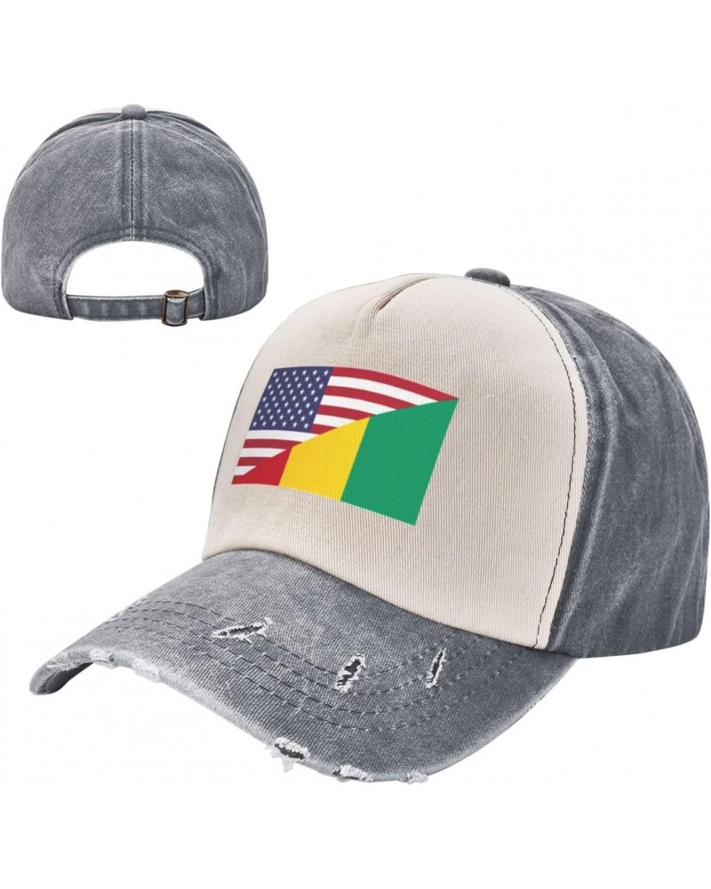 America Guinea Friendship Flag Baseball Cap Adult Adjustable Casual Duck Tongue Hat Golf Caps Trucker Hats Gray $14.36 Baseba...