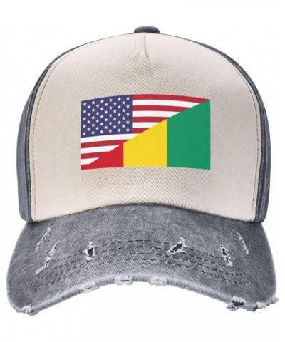 America Guinea Friendship Flag Baseball Cap Adult Adjustable Casual Duck Tongue Hat Golf Caps Trucker Hats Gray $14.36 Baseba...