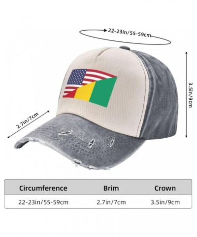 America Guinea Friendship Flag Baseball Cap Adult Adjustable Casual Duck Tongue Hat Golf Caps Trucker Hats Gray $14.36 Baseba...