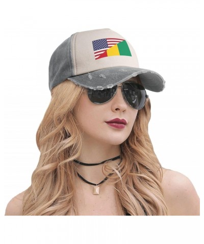 America Guinea Friendship Flag Baseball Cap Adult Adjustable Casual Duck Tongue Hat Golf Caps Trucker Hats Gray $14.36 Baseba...