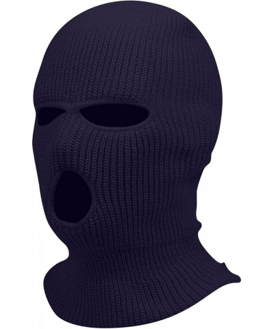 3 Hole Ski Mask Balaclava Knitted Balaclava Beanie Hat Ski Mask Balaclava Windproof Womens Balaclava Ski I44_navy $6.71 Balac...