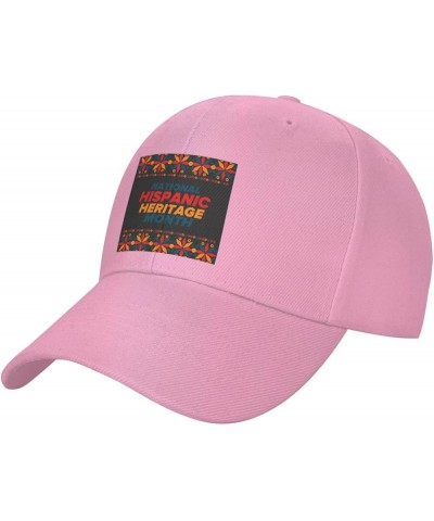 National Hispanic Heritage Month Baseball Cap Sun Hat Dad Hat Trucker Hat Sport Cap Pink64 $11.64 Baseball Caps