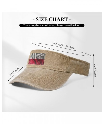 Silk Style Flag of Poland Sun Visor Hats for Women Men Adjustable Sports Sun Hats Cotton Golf Cap Natural $10.93 Visors