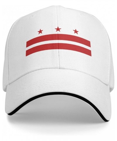 Patriotic State Flag of Washington D.C. Unisex Baseball Cap Fits Men Women Adjustable Dad Hat Sandwich Bill Cap White $14.37 ...