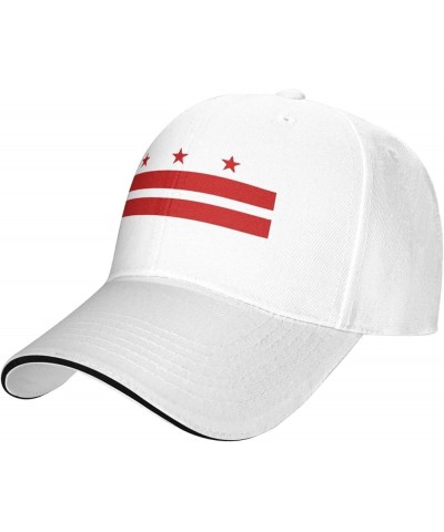 Patriotic State Flag of Washington D.C. Unisex Baseball Cap Fits Men Women Adjustable Dad Hat Sandwich Bill Cap White $14.37 ...