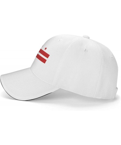 Patriotic State Flag of Washington D.C. Unisex Baseball Cap Fits Men Women Adjustable Dad Hat Sandwich Bill Cap White $14.37 ...