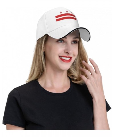 Patriotic State Flag of Washington D.C. Unisex Baseball Cap Fits Men Women Adjustable Dad Hat Sandwich Bill Cap White $14.37 ...