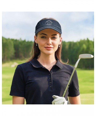 Essentials Sun Hat Sun Visor Hats for Women Men Baseball Cap Golf Hats Navy Blue $10.18 Visors