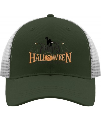 Halloween Pumpkin Trick Treat Ghost cat Sun hat Hunting hat Apricot Custom hat Gifts for Dad Golf Caps Army Green 2 $9.98 Sun...