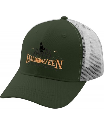 Halloween Pumpkin Trick Treat Ghost cat Sun hat Hunting hat Apricot Custom hat Gifts for Dad Golf Caps Army Green 2 $9.98 Sun...