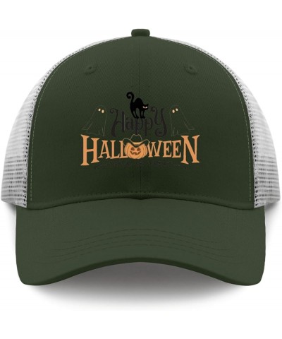 Halloween Pumpkin Trick Treat Ghost cat Sun hat Hunting hat Apricot Custom hat Gifts for Dad Golf Caps Army Green 2 $9.98 Sun...