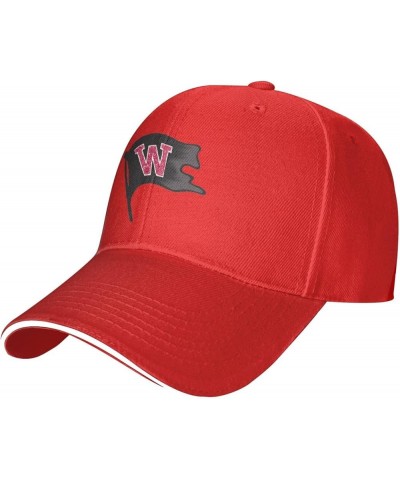 Whitworth A University Logo Unisex Classic Hat Adjustable Fashion Casquette for Men Women Red $8.42 Baseball Caps