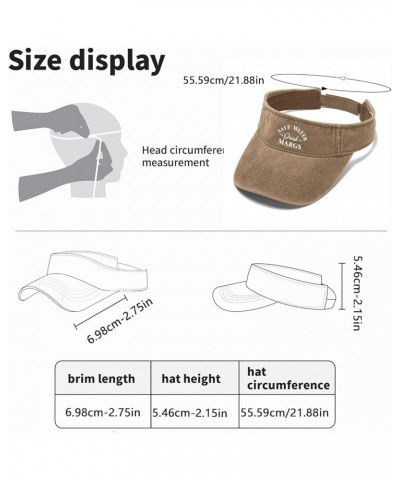 Save Water Drink Margs Hats Visor Hat for Women Visors Uv Protection Uv Protection Hat Pigment Khaki $10.99 Visors