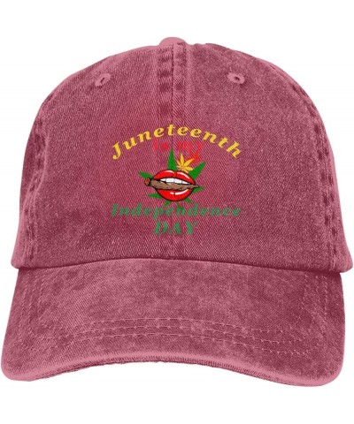 Baseball Hats for Men 1865 Juneteenth Tennis Hats Trendy Juneteenth is My Independence Days Beach Baseball Hat Red $9.75 Base...