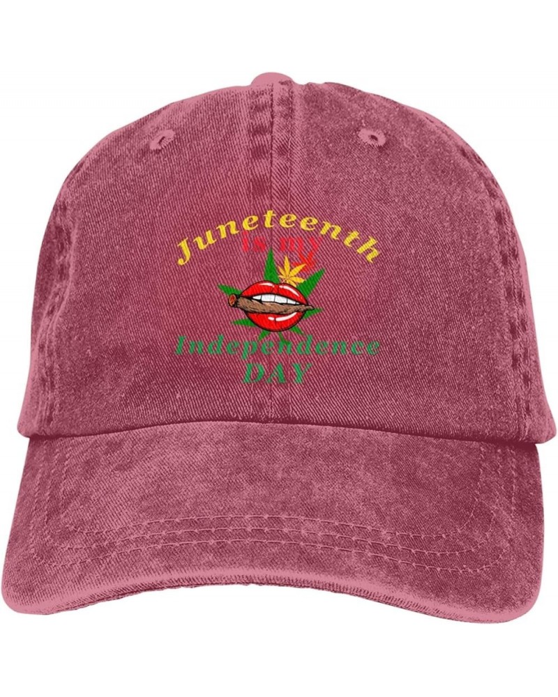 Baseball Hats for Men 1865 Juneteenth Tennis Hats Trendy Juneteenth is My Independence Days Beach Baseball Hat Red $9.75 Base...