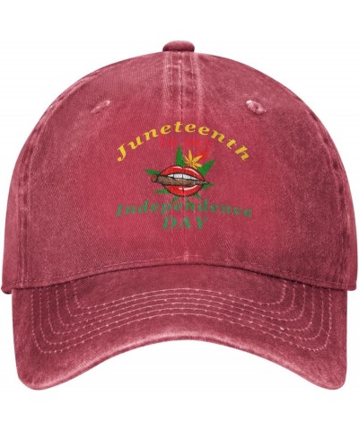 Baseball Hats for Men 1865 Juneteenth Tennis Hats Trendy Juneteenth is My Independence Days Beach Baseball Hat Red $9.75 Base...