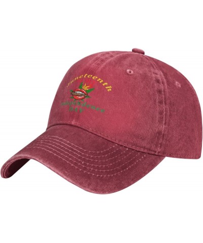 Baseball Hats for Men 1865 Juneteenth Tennis Hats Trendy Juneteenth is My Independence Days Beach Baseball Hat Red $9.75 Base...